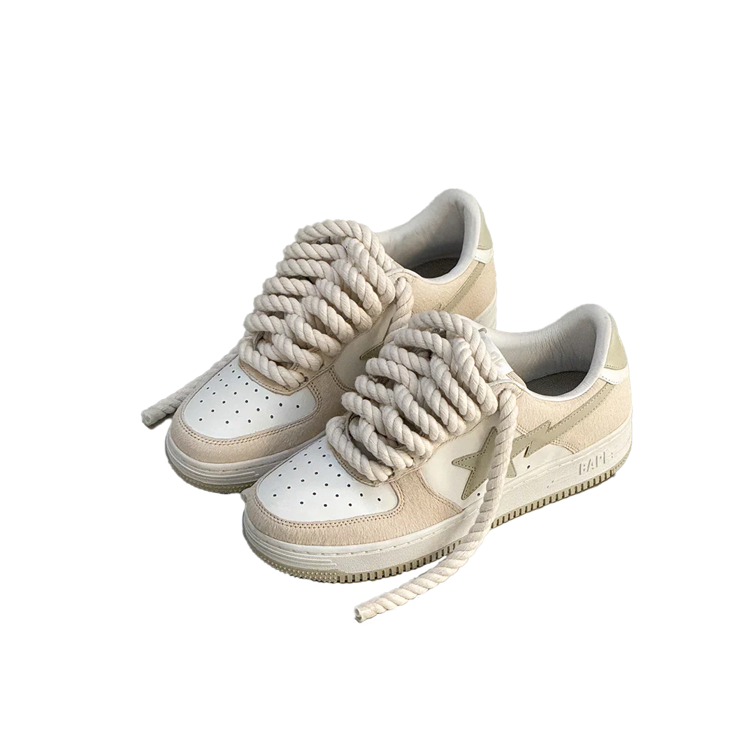 BAPE STA® w/ V2 CREAM ROPE LACES™